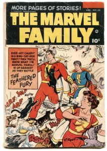 The Marvel Family #86 1953- Cat cover- Fawcett VG