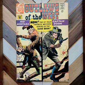 OUTLAWS of the WEST #69 (Charlton 1968) Mastroserio, Skeates KID MONTANA 12-cent