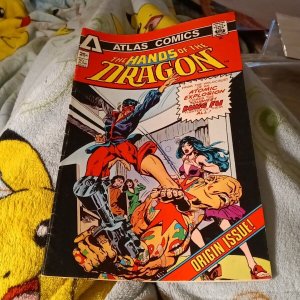 HANDS OF THE DRAGON #1, Rich Buckler cover, origin story, Atlas comics book 1975