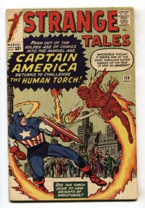 STRANGE TALES #114--comic book--HUMAN TORCH--CAPTAIN AMERICA--vg