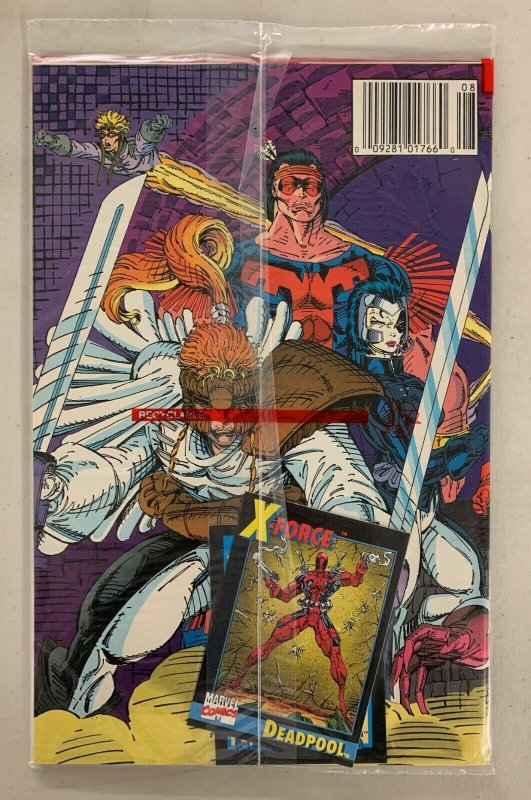 X-Force #1 (1991 Marvel) with Deadpool Card Bagged Rob Liefeld High Grade 