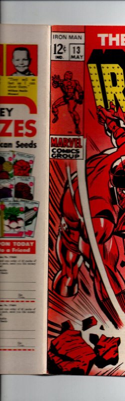 Invincible Iron Man #13 - 2nd appearance Controller - KEY - 1969 - VF/NM