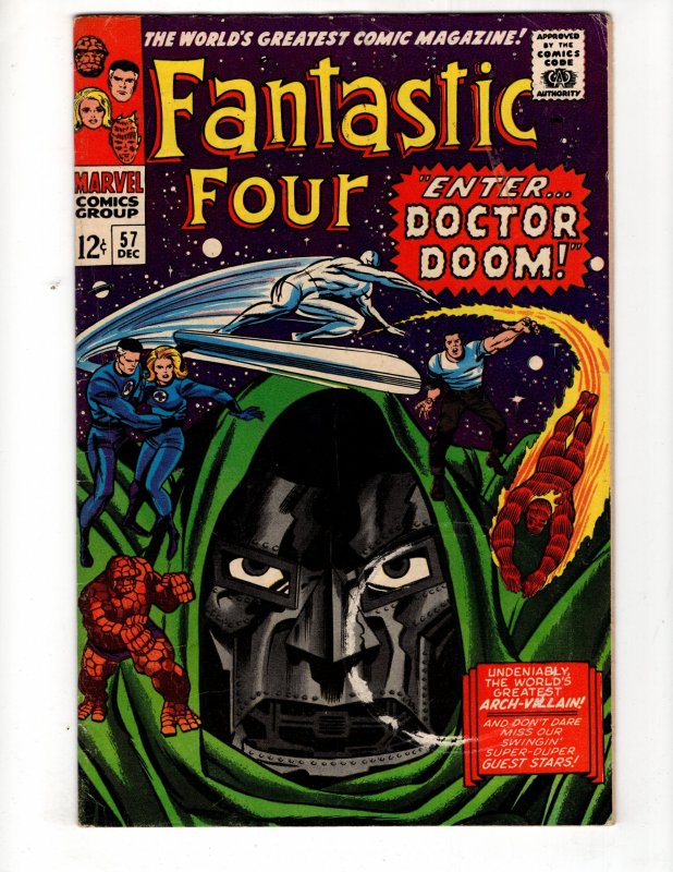 Fantastic Four #57 (1966) DR DOOM !!! SILVER SURFER !!! Lee & Kirby CLASSIC !!!