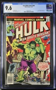 Incredible Hulk #206 1976 Marvel Comics CGC 9.6 White Pages 021