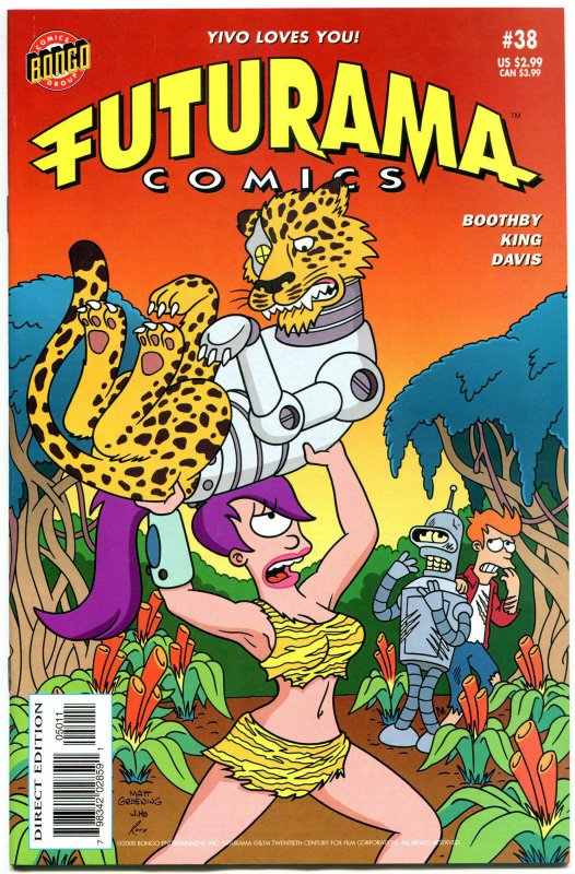 FUTURAMA #38, NM-, Bongo, Fry, Bender, Leela, 2000, Prof Farnsworth, Zoidberg