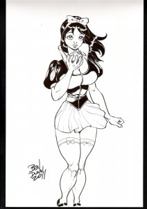 Snow White Original Comic / Anime Art by Ben Dunn signed 2011