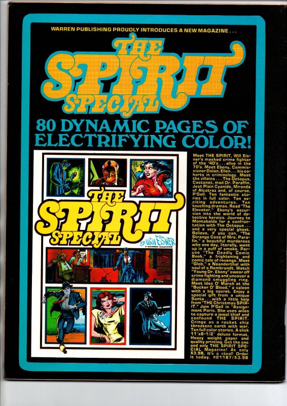 The Spirit #15 - Will Eisner - Bill DuBay - Warren Magazine - 1976 - VF 