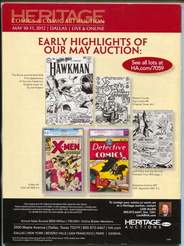 Comics Buyer's Guide #1690 2012-Krause-Avengers-Buy & sell ads-FN
