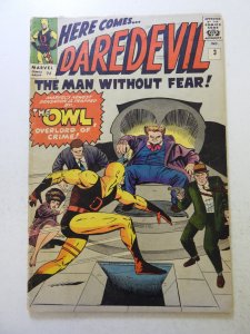 Daredevil #3 (1964) 1st appearance of The Owl Pence Price Variant VG/FN