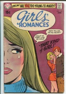 Girls' Romances #149 1970-DC-That Kind Of Girl-VG