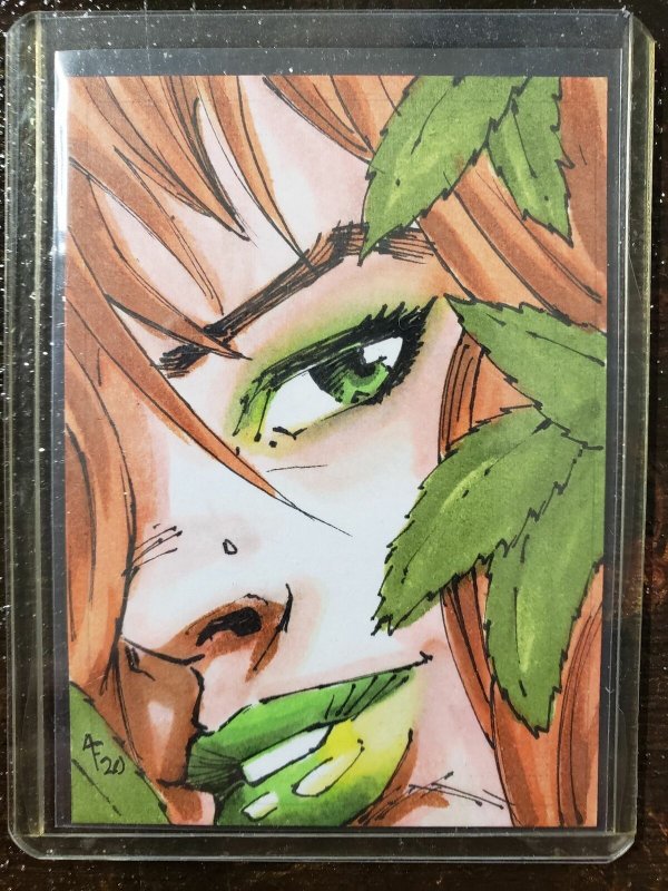 Adam Fields Original Art Card Poison Ivy