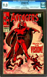 Avengers #57 CGC Graded 9.01st Silver Age Vision