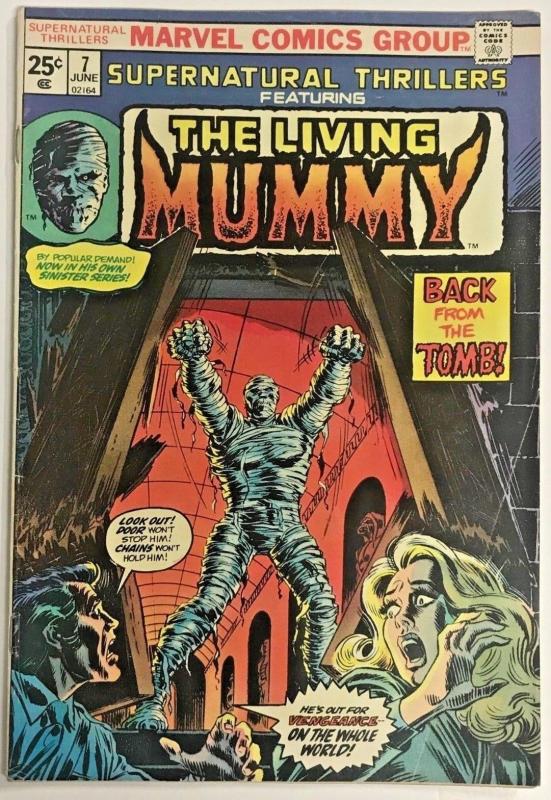 SUPERNATURAL THRILLERS#7 FN 1974 MARVEL BRONZE AGE COMICS