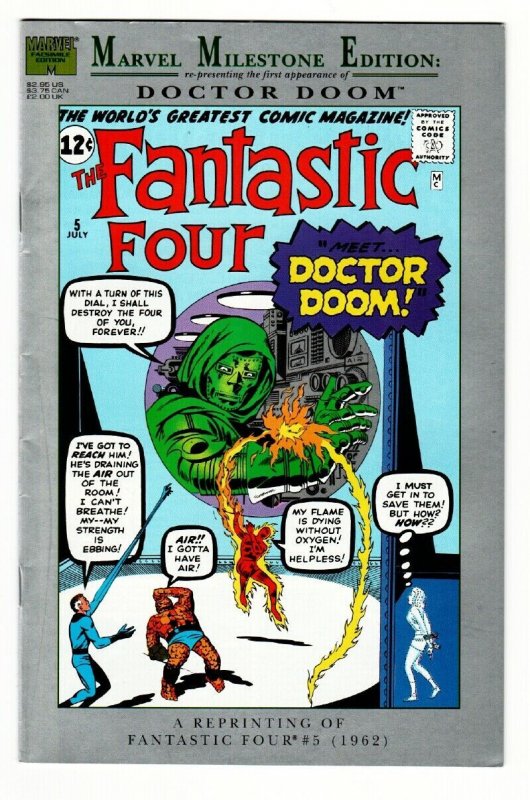 MARVEL MILESTONE EDITION: Fantastic Four #5- 1991  FIRST DOCTOR DOOM