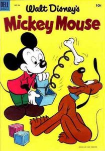 Mickey Mouse (Walt Disney's) #34 GD ; Dell | low grade comic February 1954 Pluto