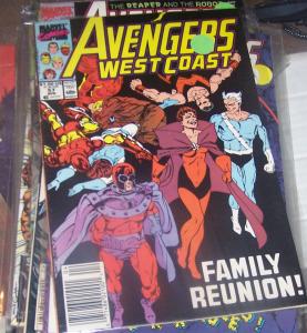 west coast avengers  # 57 APR 1990 MAGNETO SCARLET WITCH QUICKSILVER+DISASSEMBLE