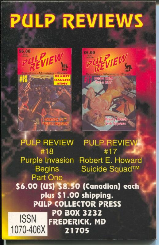 Pulp Review #19 1995-Adventure House-reprints Operator #5 pulp-VF/NM