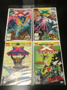 X-FACTOR ANNUALS #4-7 4PC LOT (VF) DR.DOOM, MAGNETO!! MIGNOLA COVER!! 1989-92