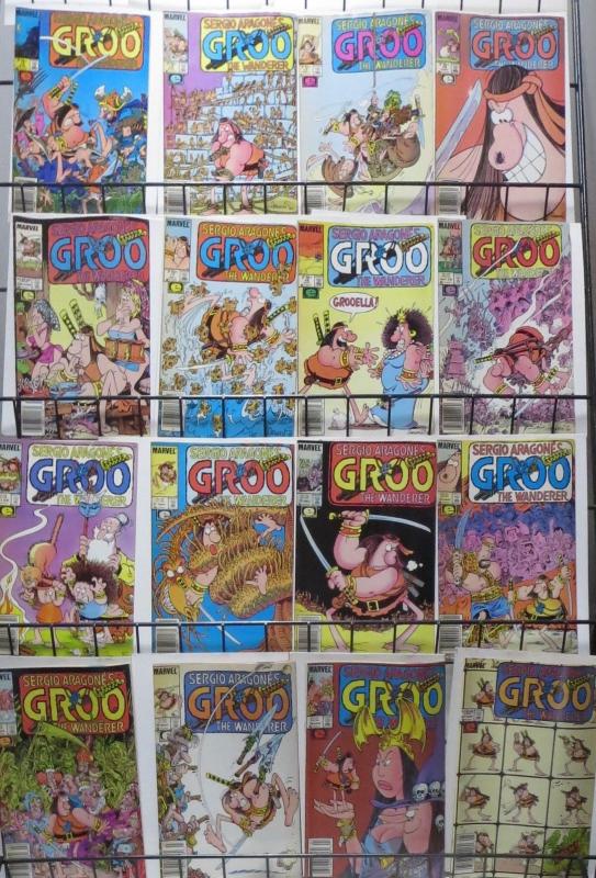 GROO THE WANDERER (1984) #13-34,37-40 VG-F+! Sergio Aragones,Evanier NEWSTAND ED