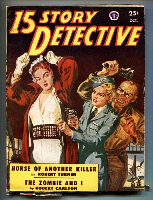 15 Story Detective 10/1950-Norman Saunders cover-zombie story-VF- 