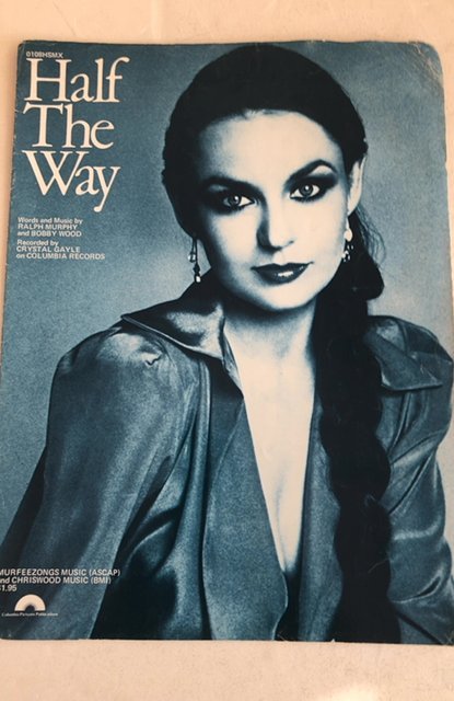 Half the Way sheet music 1979, Crystal Gayle,C all my sheet!