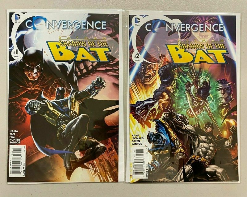 Convergence Batman Shadow of Bat set #1 A + #2 A both different 8.0 VF (2015)