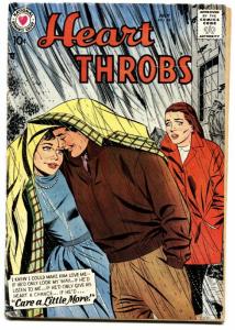 HEART THROBS #54 1958 DC-ROMANCE-rainy cover comic book