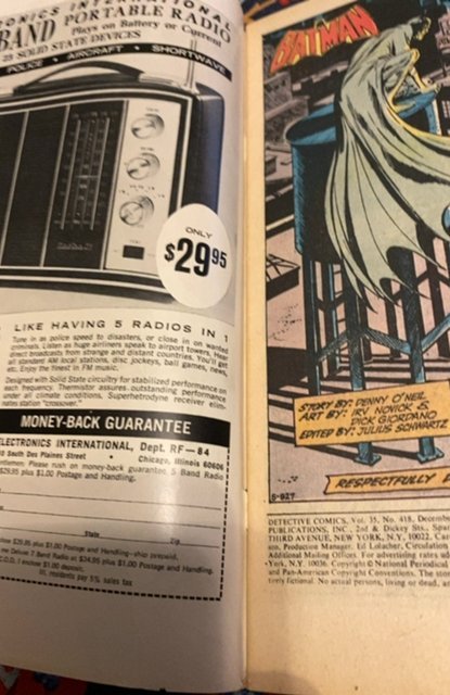 Detective Comics #418 (1971)Return of the Creeper - VF