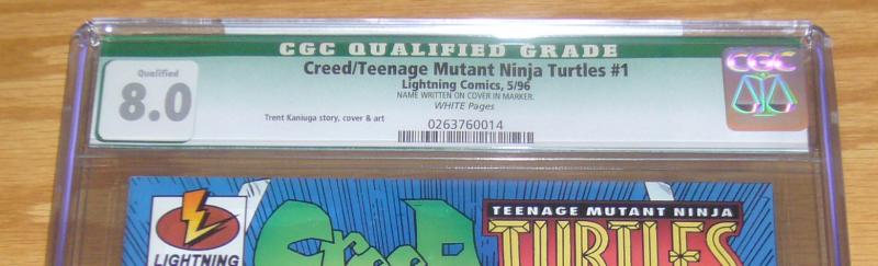 CreeD/Teenage Mutant Ninja Turtles #1 CGC 8.0 signed with COA (#14 of 700) tmnt