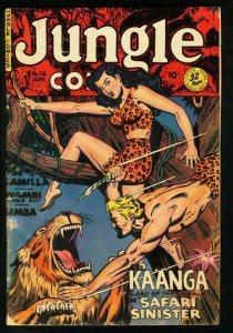 JUNGLE COMICS #126 FICTION HOUSE-KAANGA-1950-SPICY G/VG