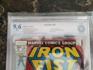 Iron Fist #15 (Marvel, 1977) CBCS NM+ 9.6 White pages