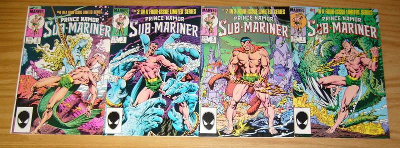 Prince Namor the Sub-Mariner #1-4 VF/NM complete series + promo poster 1984 set