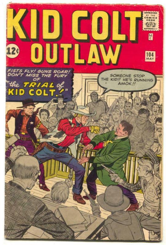 Kid Colt Outlaw #104 1962-  Jack Kirby- Marvel Western VG+