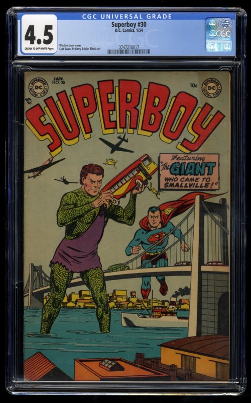 Superboy #30 CGC VG+ 4.5 Cream To Off White