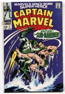 CAPTAIN MARVEL #4-1968-comic book-Sub-Mariner-Marvel