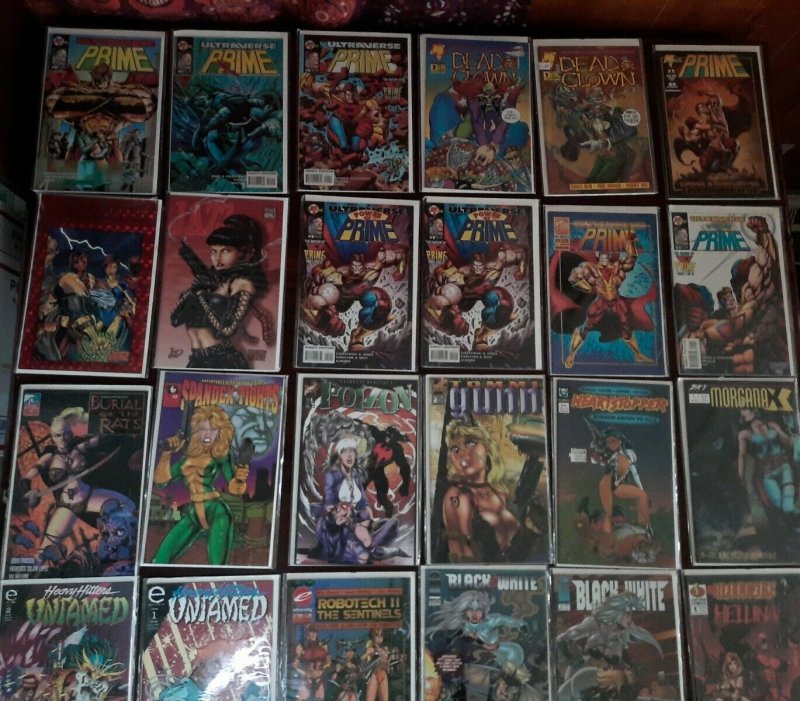 Lot of 61 Miscellaneous 1990s Comic Books bagged look at all pictures as some