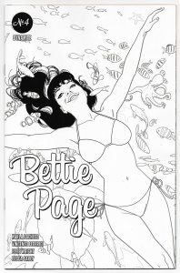 Bettie Page #4 Kano 1:10 B&W Variant (Dynamite, 2020) NM