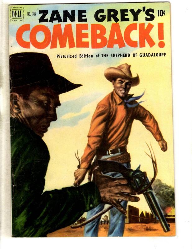 Four Color # 357 FN- Dell Golden Age Comic Book Zane Grey Comeback JL18