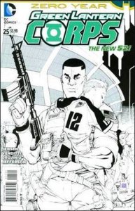 Green Lantern Corps (2011) 25-B 1:25 Black and White Cover VF/NM