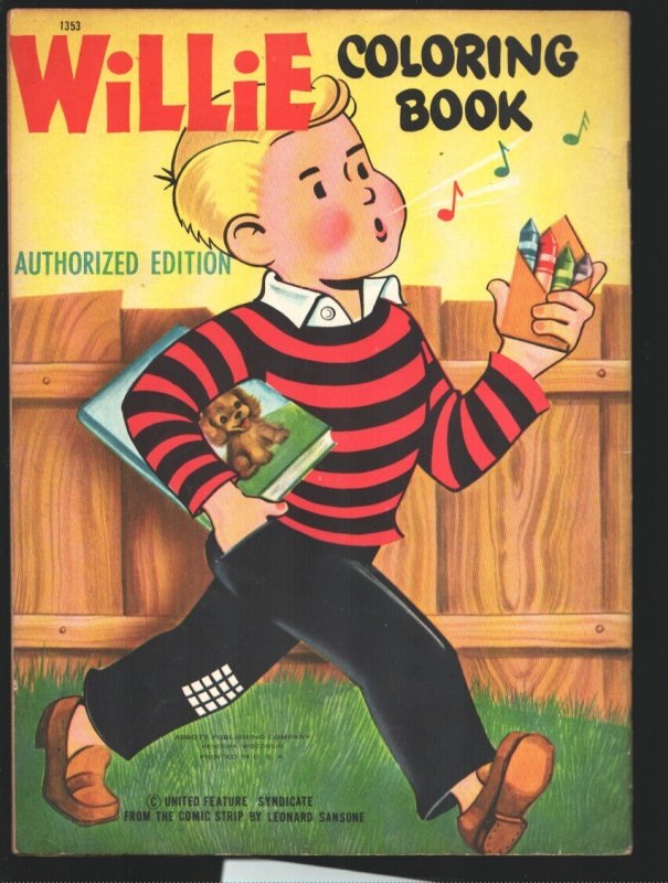Willie Coloring Book #1353 1949-United Features Syndicate comic strip-No page...