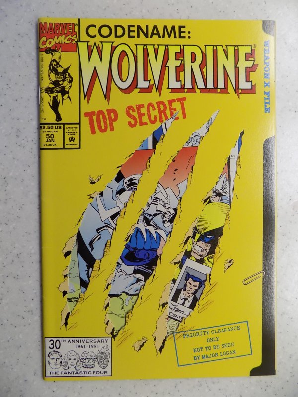 WOLVERINE # 50 CLAW CUT COVER MARVEL X-MEN MUTANTS