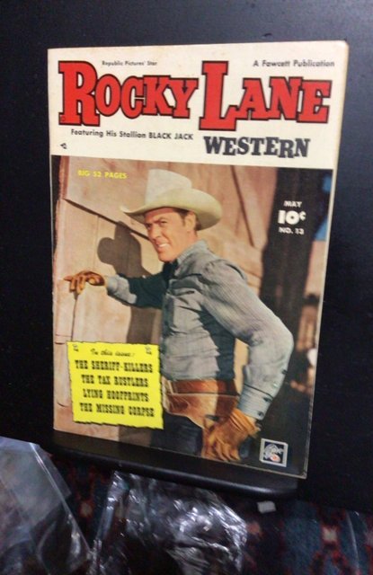 Rocky Lane Western #13 Photo cover key! Mid high grade! FN/VF Oregon CERT!  Wow!