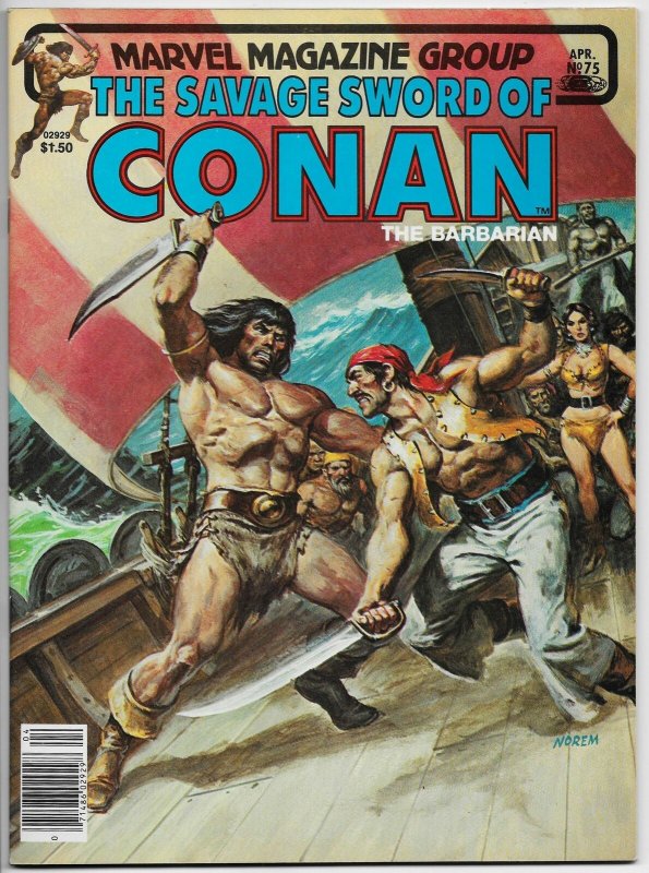 Savage Sword Of Conan Magazine #75 Earl Norem Cvr (Marvel, 1982)