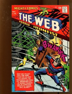 Mighty Comics #40 - The Web Versus Ironfist/Jerry Siegel Script! (7.5/8.0) 1966
