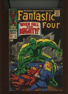 (1968) Fantastic Four #70: SILVER AGE! WHEN FALL THE MIGHTY (4.0)