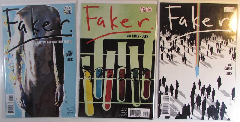 Faker Lot of 3 #1, 3, 4 Vertigo Comics (2007) NM 1st Print Comic Books