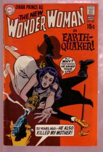 WONDER WOMAN #187 1970- DIANA PRINCE EARTH-QUAKER  RARE FN-