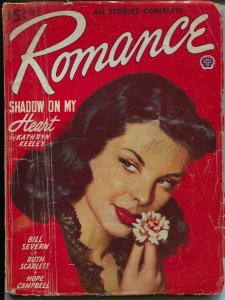 Romance10/1948-Popular-Ruth Scarlett-Hope Campbell-GGA pin-up cover-G/VG