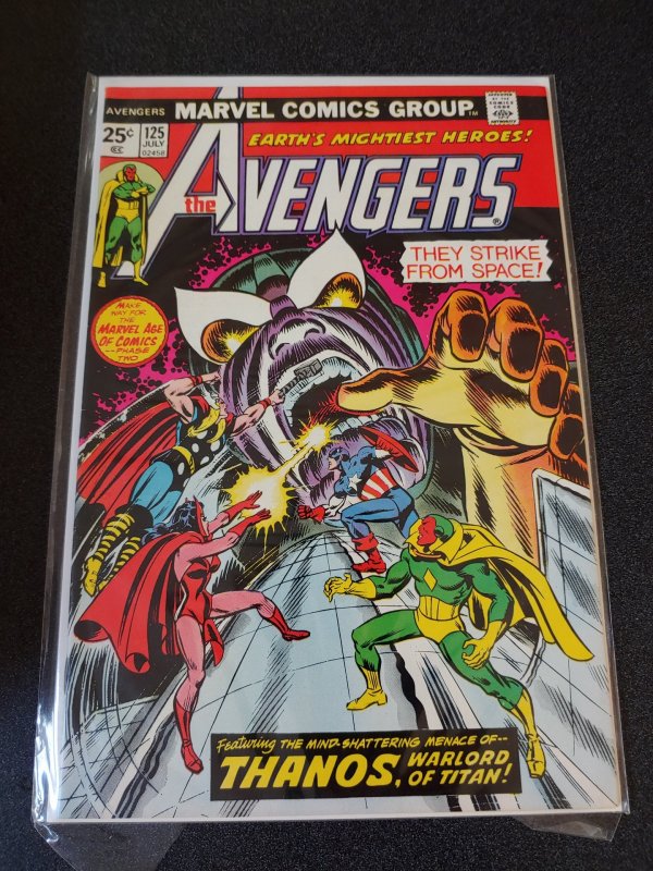 ​THE AVENGERS #125 FIRST TIME THEY ENCOUNTER THANOS HIGH GRADE VF/NM