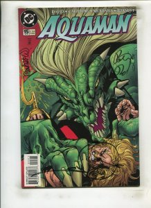 AQUAMAN #15 (9.0) SIGNED BY PETER DAVID, WALT SIMONSON AND MARK MCKENNA!! 1995